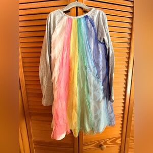 Hanna Andersson Gray Long Sleeve with Rainbow Accents